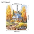 thumbnail image 3 of Toilet Rug U-Shaped Bathroom Rugs Non-Slip Soft Plush Machine Washable Contour Bath Mat Village House in Forest 24x20, 3 of 9