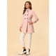 thumbnail image 3 of Abrigo de invierno Allegra K para mujer Rosa XL con bolsillos inclinados y doble botonadura, 3 of 6