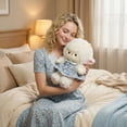 thumbnail image 5 of 9.8in Warm Dressed Sheep Plushie for Sleeping, Soft Lamb Body Pillow, Stuffed Animal Hugging Doll, Cozy Fleece Sheep Figurine, Decorative Soft Plush Gift for Bedroom Decor, 5 of 5
