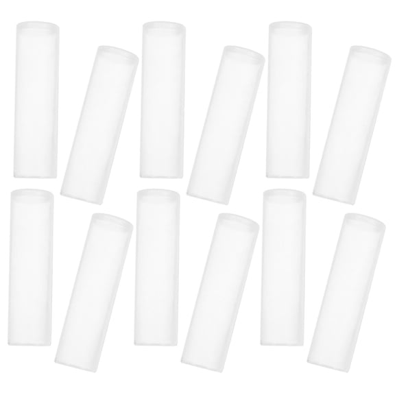 TEHAUX 20Pcs Transparent Plastic Coin Tubes Clear Quarter Storage Organizer Container for Home