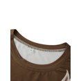 thumbnail image 5 of Qiylii Women's Round Neck Crop Tops T shirt, Short Sleeve Crown Wings Printed Crop Tops, Navel Pullover, 5 of 9