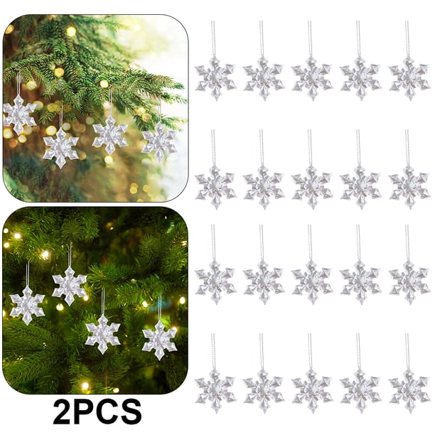 20 Piezas DIY Artesanía Copo Nieve Guirnalda para El (C1 43MM)