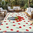 thumbnail image 2 of Red Tulip Flowers Outdoor Rug for Patio/Deck/Porch, Non-Slip Large Area Rug 4 x 6 Ft, Spring Floral Vintage Drum Country Blue Indoor Outdoor Rugs Washable Area Rugs, Camping Rug Carpet Runner, 2 of 8