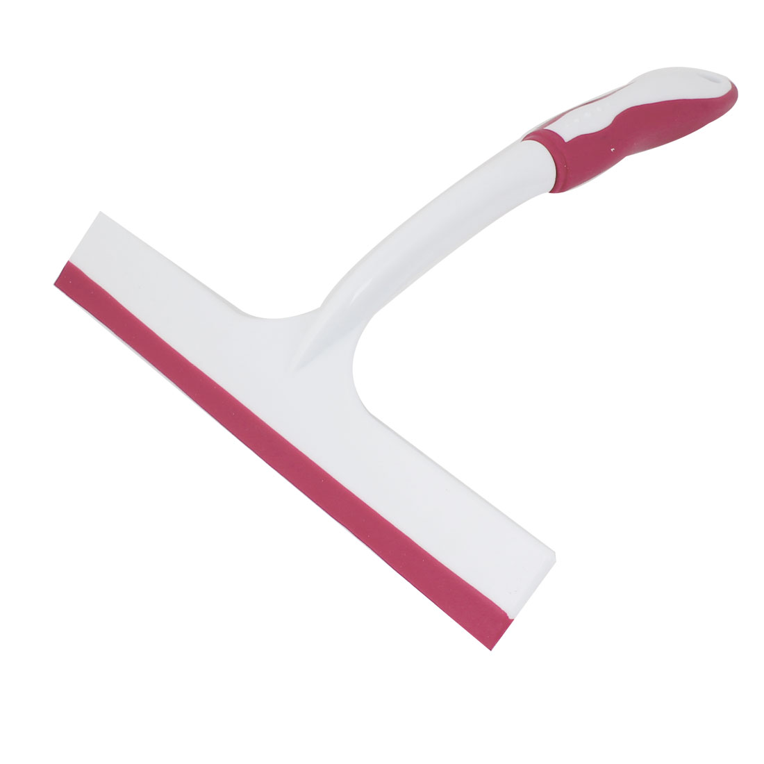 6.3" Rubber Blade Fuchsia White Handle Auto Window Water Scraper Tool