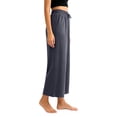 thumbnail image 2 of AKOEE Women Comfy Lounge Pants Draped Flowy Lightweight Yoga Casual Wide Leg Cotton Sweatpants with Pockets (2XL, Gray), 2 of 8