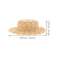 thumbnail image 2 of PAMINGONO 2pcs Mini Straw Hats for Dolls Headwear Accessories Khaki Wheat Straw Miniature Ornaments DIY Crafts, 2 of 7