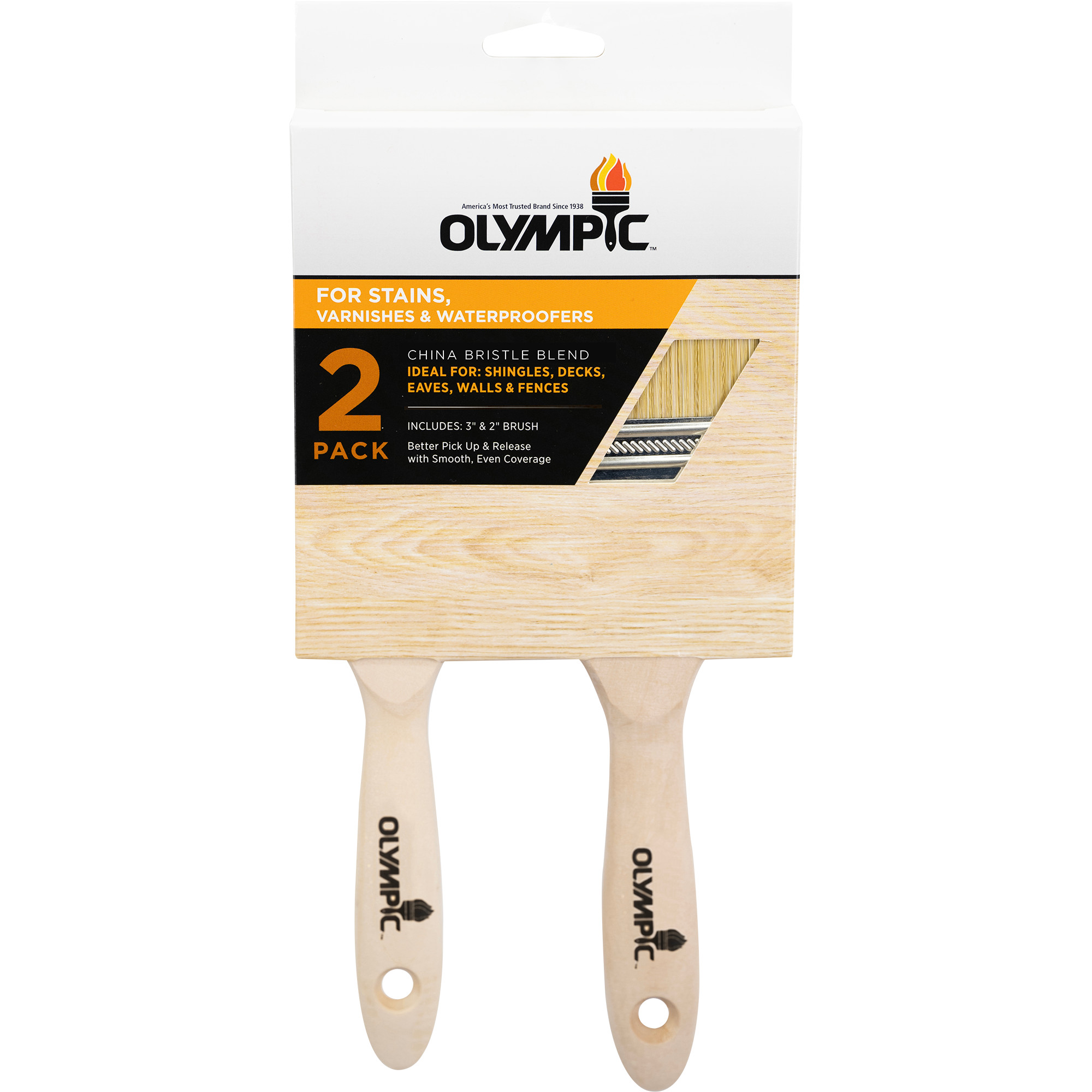 Olympic China Bristle Deck Brush Combo (2 & 3") photo 1