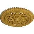 thumbnail image 3 of Ekena Millwork 21 5/8"OD x 2 1/2"P York Ceiling Medallion (Fits Canopies up to 3 5/8"), Hand-Painted Iridescent Gold, 3 of 6