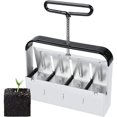 thumbnail image 1 of Handheld Soil Blocker 4 Pieces At A Time 5cm Seed Block Making Machine For Seed Starting Garden Soil Potting Soil For Outdoor Plants, 1 of 5