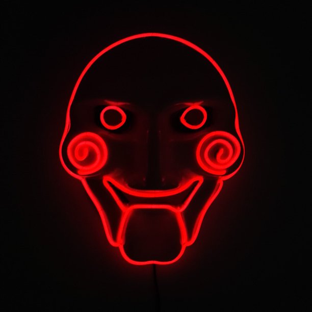 Decoración de disfraces de fiesta de Carnaval de Halloween, máscara LED luminosa, máscaras de fiesta iluminadas