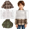 thumbnail image 3 of Long Sleeved Plaid Shirt Boy'S Color Block Cardigan Lapel Top,Plaid Lapel Shirt 4-5Years, 3 of 9