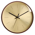 thumbnail image 2 of Reloj de pared de latón con esfera de cobre, antivaho y acabado de lujo para la decoración del hogar, la oficina o la sala de estar. Superficie de latón B, 2 of 8