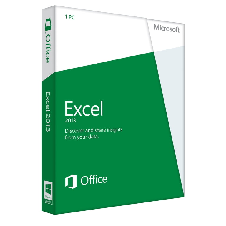 Microsoft Excel 2013, 32/64-bit License, 1 PC - Walmart.com