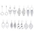 thumbnail image 1 of Boucles d'Oreilles Femme Mode: 8 Paires Boucles d'Oreilles Géométriques, 1 of 10