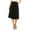 Black, variant on Moa Collection Women's Plus Size Classic Solid Flared Lightweight Elastic Waist Long Midi A-Line Skirt, Female