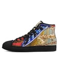 thumbnail image 3 of Giraffes American High Top Canvas Shoes Sneakers Black Size 7, 3 of 7