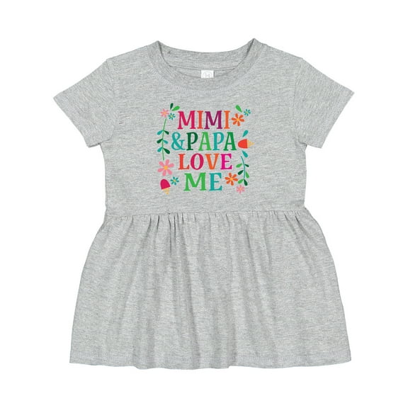Inktastic Mimi and Papa Love Me Girls Baby Dress