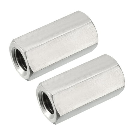 

M16x50mm 304 Stainless Steel Metric Hex Coupling Nut 2 Pcs