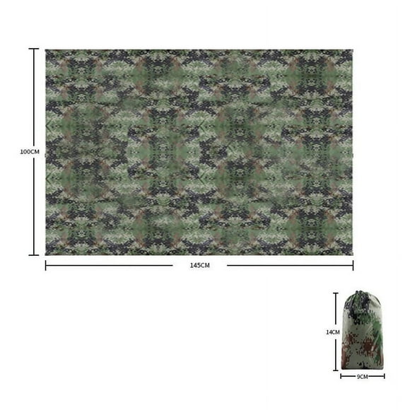 Bgsha 100*145CM Tent Tarp Rain Sun Shade Shelter Awning Camping Pad Mat Picnic