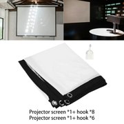 Projector Screen Projection Curtain White 3D Film Portable Projector Screen Curtain ,Wrinkle-Free Projector Screen