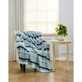 thumbnail image 3 of Chaps Solid Silky Soft Flannel Fleece Throw Blanket Navy 50” X 70” (One Size), 3 of 4