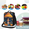 thumbnail image 4 of Fotbe Vintage Blue Leaf Mushroom Lonchera Bolsa de Almuerzo para Hombres y Mujeres, Lonchera de Gran Capacidad, Bolsa de Almuerzo Reutilizable, Bolsa Térmica Aislante, 4 of 7