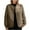 Khaki, variant on Herrnalise Jackets For Women Winter Long Sleeve Solid Color Button Pockets Retro Loose Thicken Coat Top Shackets For Women 2024 fall Khaki,M
