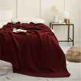 thumbnail image 4 of Taibuwu Home Cozy Waffle Weave Blanket, Ultra Soft Breathable Lightweight Skin-Friendly Throw, Elegant Room Decor for Couch Bed Sofa Car Travel 51x63 Inch, 4 of 6