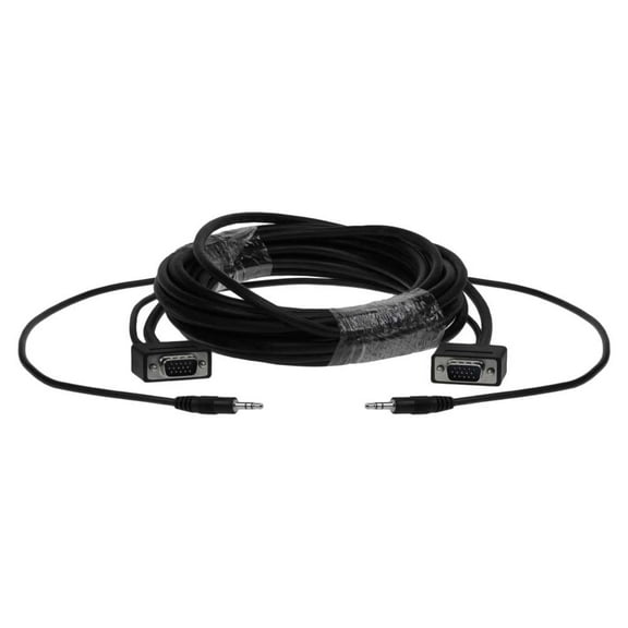 SF Cable 35 feet Ultra Slim SVGA Cable HD15 M/M Triple Shielded   3.5mm Audio Cable