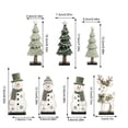 thumbnail image 3 of Darzheoy Christmas Signs, Wooden Set of 7 Snowman Reindeer Decor, Vintage Winter Tabletop Accent, Indoor Christmas Decor for Home Fireplace Mantel Shelf, 3 of 7