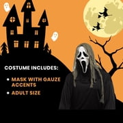 Fun World FW8517GF Adult Ghost Face Crypt Creature Gauze Mask - One Size