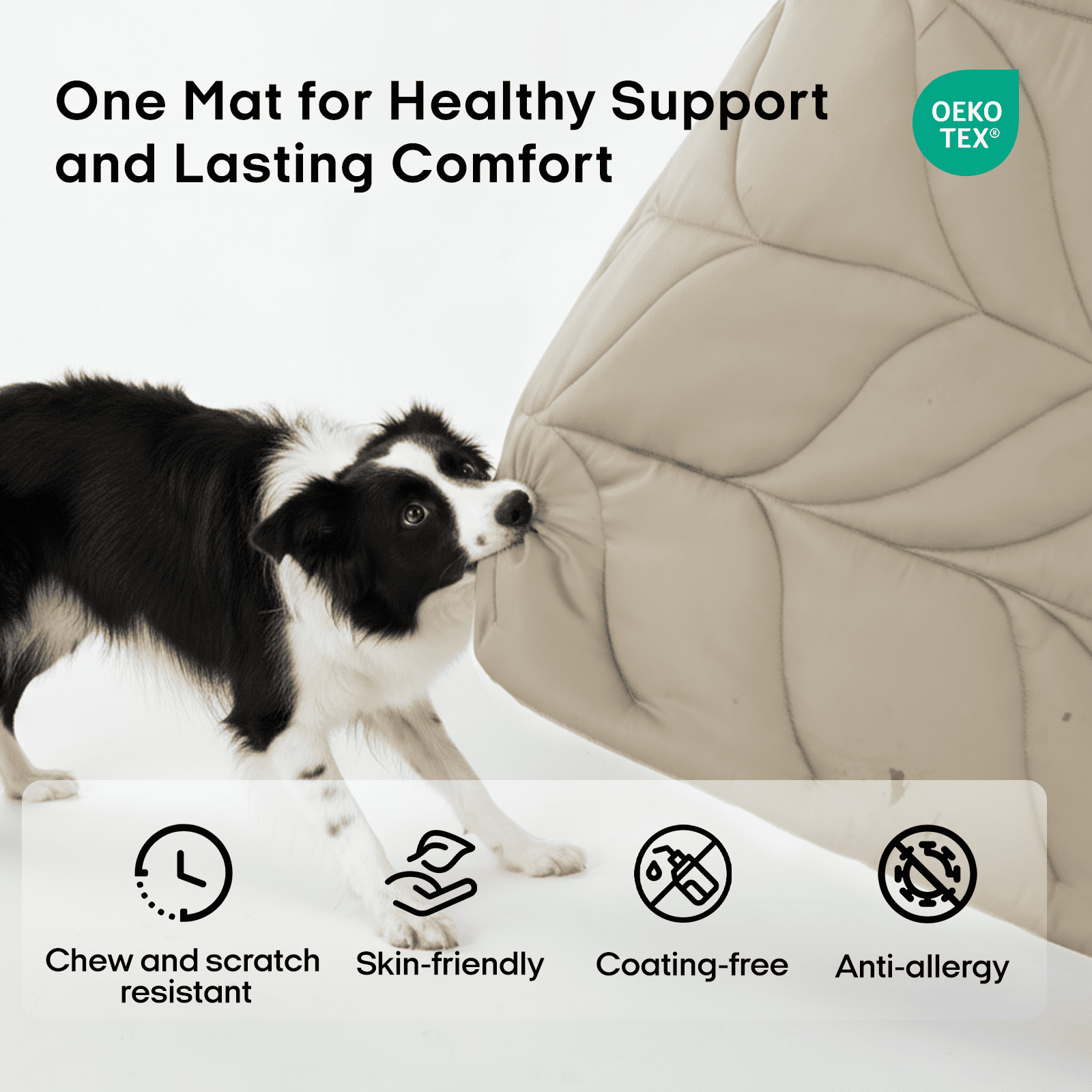 Vagascape Cooling Pet Mat – All-Season Cooling Pad for Dogs & Cats, Washable Crate Bed, Large