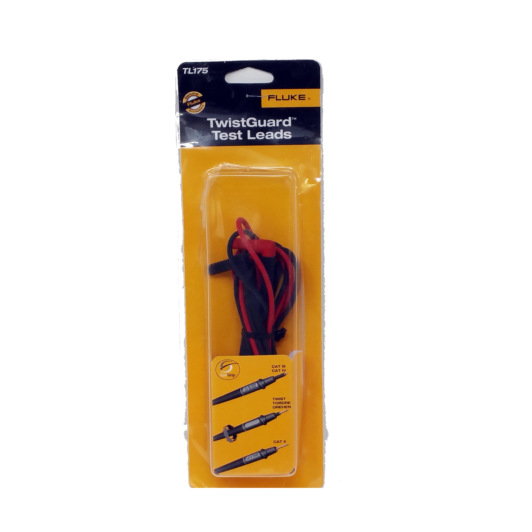 NEW FLUKE TL175 TWISTGUARD TEST LEAD SET WITH NEXT DAY 1ST CLASS DELIVERY 