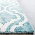 thumbnail image 4 of Safavieh Dip Dye Jolyon Geometric Wool Area Rug, Turquoise/Ivory, 8' x 10', 4 of 12