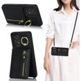 thumbnail image 3 of Samsung Galaxy A53 5G Phone Case for Women with Card Holder,Samsung A53 Case Wallet Crossbody Lanyard with Strap,Credit Card Slots Kickstand Case with Ring Holder,6.5 Inch,Black, 3 of 15
