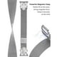 thumbnail image 3 of For Gabb Watch 3 Watch Milanese Band Metal Magnetic Watch Strap Clover Decor, Size: L - Silver Black, 3 of 5