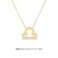 thumbnail image 3 of Langgg Constellation Theme Friendship Necklace Creative Comfortable Ins Exquisite Durable Rust-proof Lightweight Fashion Accessory Libra gold, 3 of 5