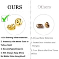 thumbnail image 3 of 24PCS 18K Gold Plated 925 Silver Earring Backs Replacements, Hypoallergenic Earring Backs for Studs, Secure Ear Locking for Stud Earrings Ear Nut for Posts, 6mm, 3 of 14