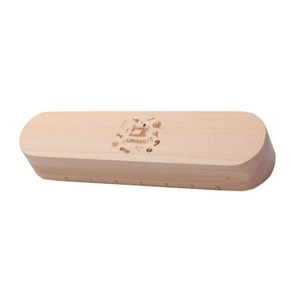 YIEMEEN Wood Tailors Clapper with 6'' Scale, Wood Quilting Clapper for Seam Flattening