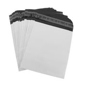 100 Pcs Courier Bag Recyclable Mailing Bags Plastic Envelopes with Closure Packing White