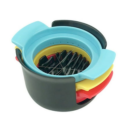 

HomeLife Egg Slicer Reusable Smooth Edge Labor-saving with Handle Wide Application Divide Eggs Plastic 3-in-1 Cutting Wire Boiled Egg Chopper Slicer Kitchen Supplies