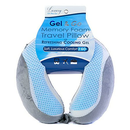 Lux Voyage Cooling Gel-infused Memory Foam Travel Neck Pillow