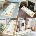 thumbnail image 5 of 2'x6' Rug Runners for Hallways Kitchen, Lemon Yellow Non Slip Entryway Beside Floor Carpet Runner, Modern Country Flower Floral Summer Spring Washable Laundry Room Bedroom Throw Rugs Mat, 5 of 8