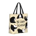 thumbnail image 2 of Xecao Panda Doing Yoga for Tote Bag: spacious with inner pockets, ideal for work, shopping, or travel., 2 of 9