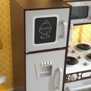KidKraft Uptown Espresso Wooden Play Kitchen with Play Phone, Chalkboard & Towel Rack - Espresso