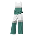 thumbnail image 4 of GILIGEGE 2 Piece Sets for Women Summer 2 Piece Sets for Women Summer Outfits Sleeveless Sets Square Neck Tops Wide Leg Crop Pants Vacation Outfits Summer Beach Vacation Outfits Lounge Tracksuits, 4 of 4