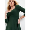 thumbnail image 6 of June & Vie Women's Plus Size Sweetheart Swing Dress, 6 of 6