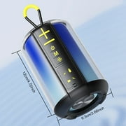 Full Screen TWS Dazzle Colour Pulsation Bluetooth Speakers Audio Outdoor Subwoofer RMG Lights Computer Home Plug Card