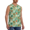 thumbnail image 2 of Uemuo Christmas Donuts Pattern Men's Sleeveless T-Shirt,Muscle Athletic Tank Top, Moisture-wicking Quick-dry Breathable Classic Tee Top for Gym Run Outdoor Sports-X-Large, 2 of 8