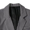 thumbnail image 5 of IWRICH Plaid Suit 2 Piece Set for Men Short Sleeve Two Button Blazer Jacket and Flat Front Shorts Set Business Outfits Black XL, 5 of 7